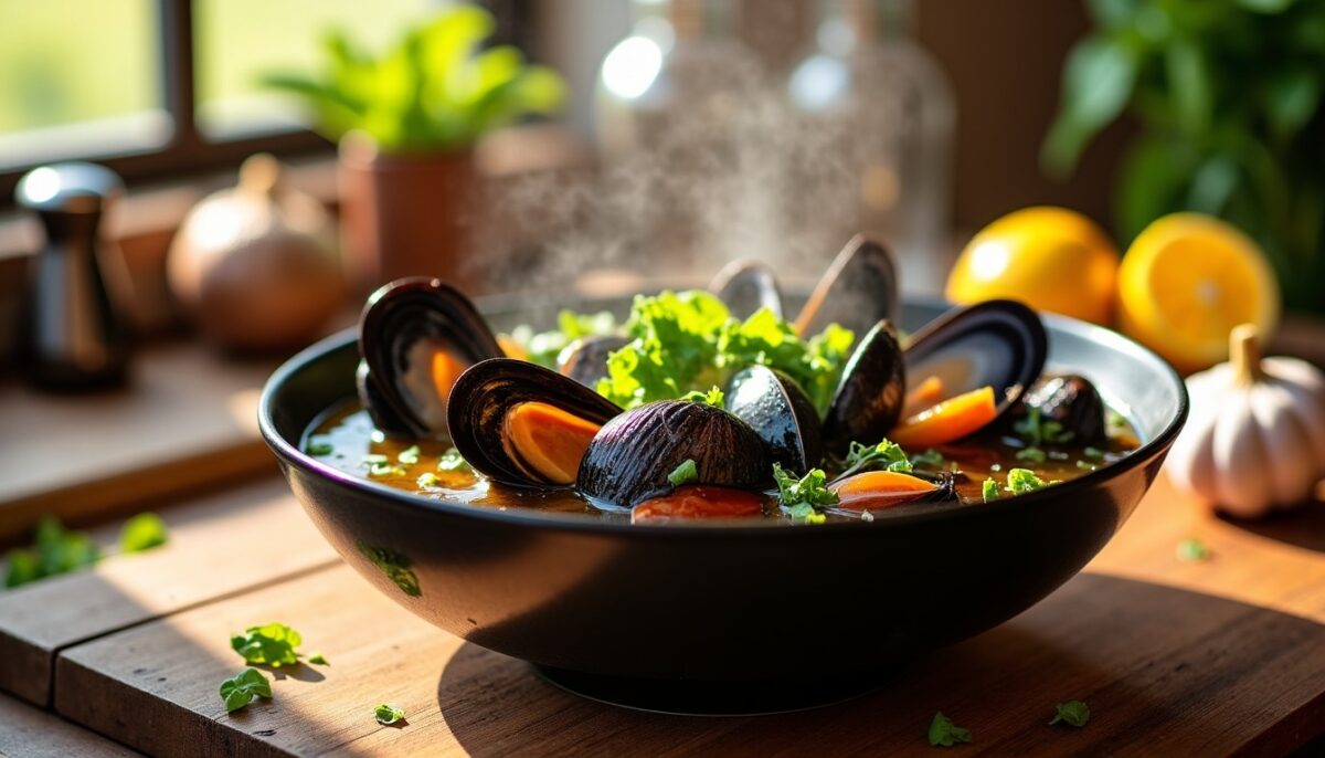 Délice de moules parfumées à la citronnelle : une soupe pleine de fraîcheur